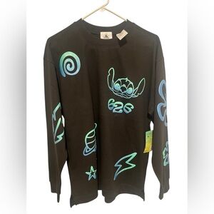 Disney Stitch 626 Celebration Crew Black Long Sleeve Spirit NWT WDW Sz SMALL